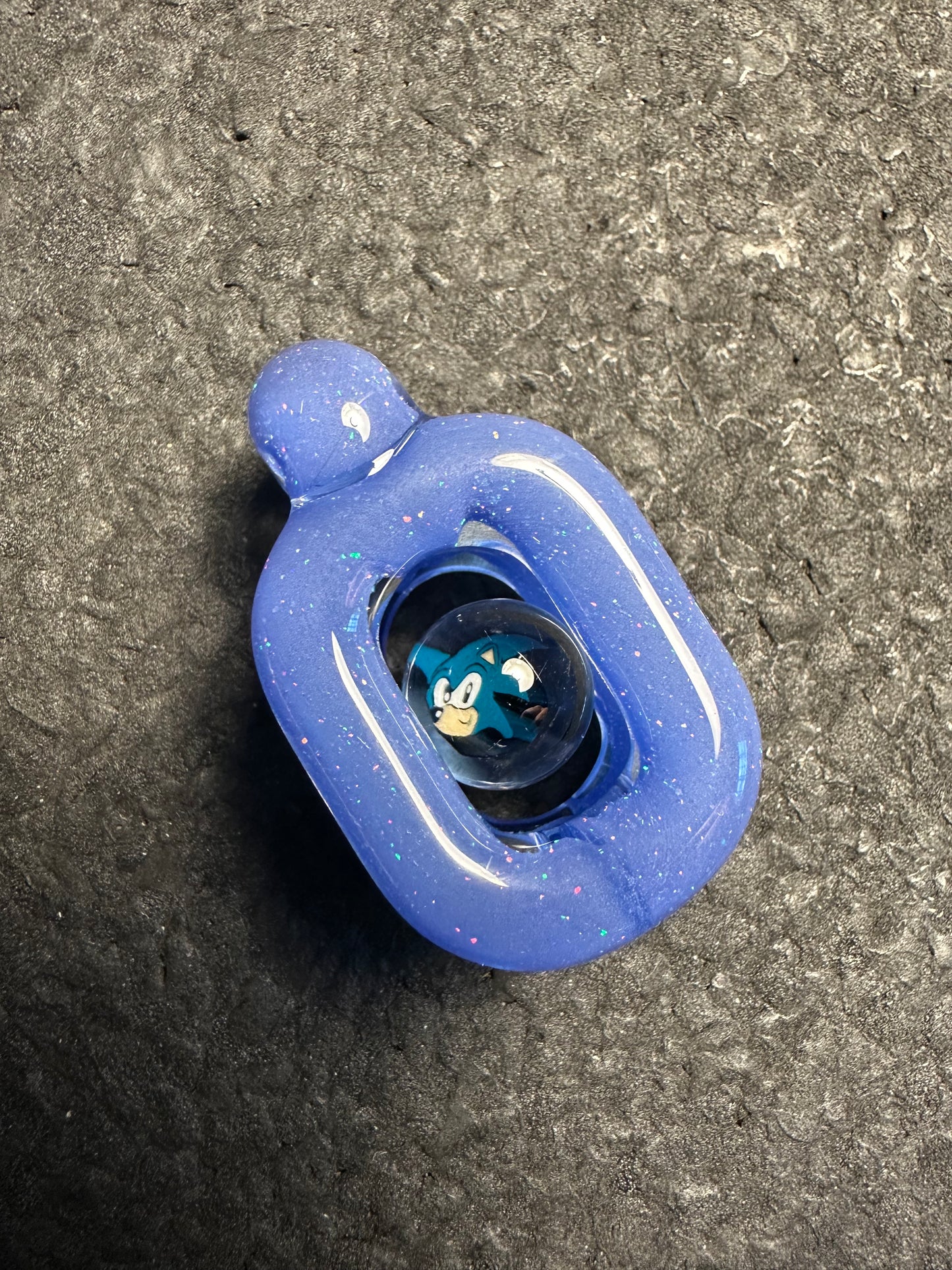 Crushed Opal over Purple Urple Doublink™ (Sonic Marble)