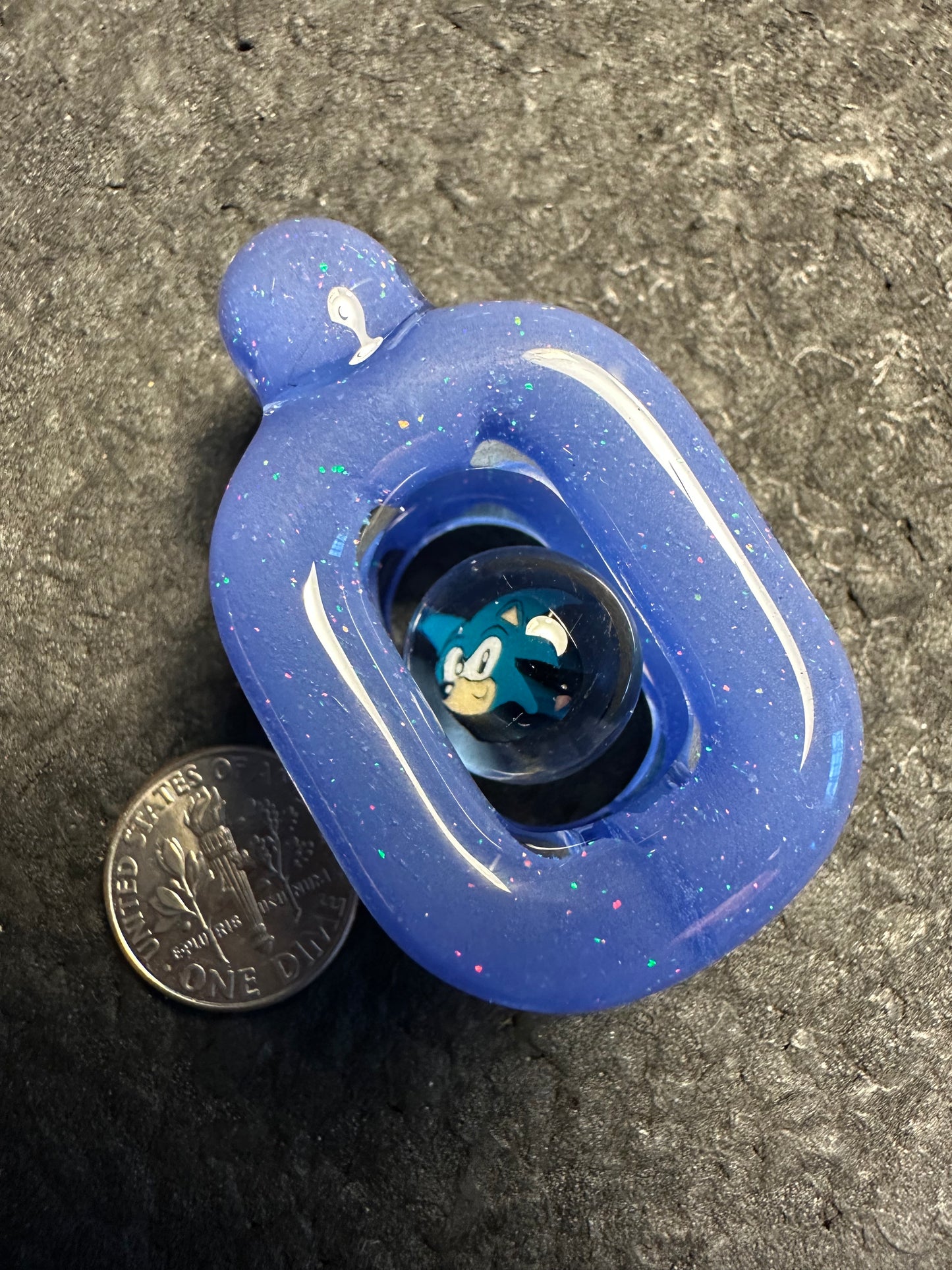 Crushed Opal over Purple Urple Doublink™ (Sonic Marble)