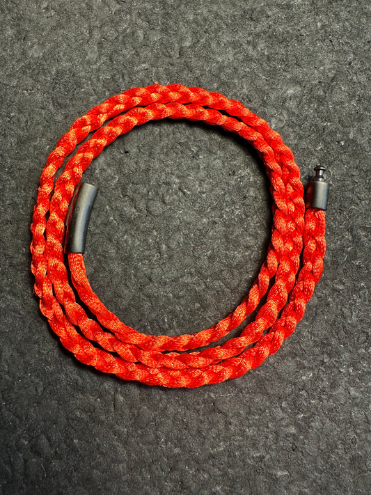 Red/Orange Braided Nylon 24” Necklace