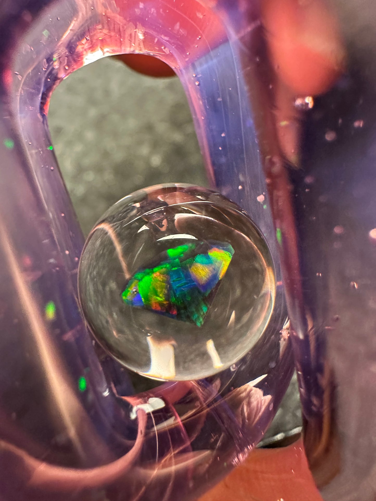 Crushed Opal over Stargazer Anomalink™ (Black Diamond Opal)