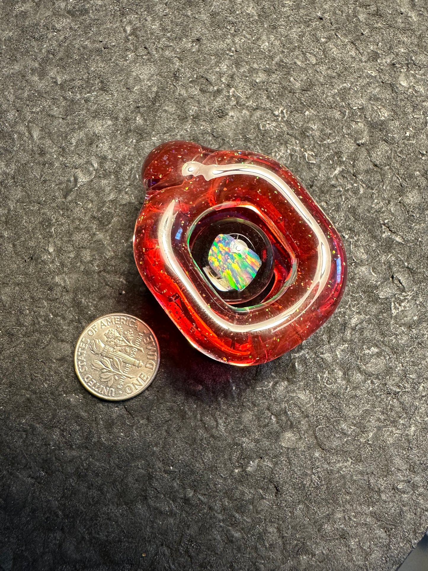 Crushed Opal over Dragon’s Blood Doublink™