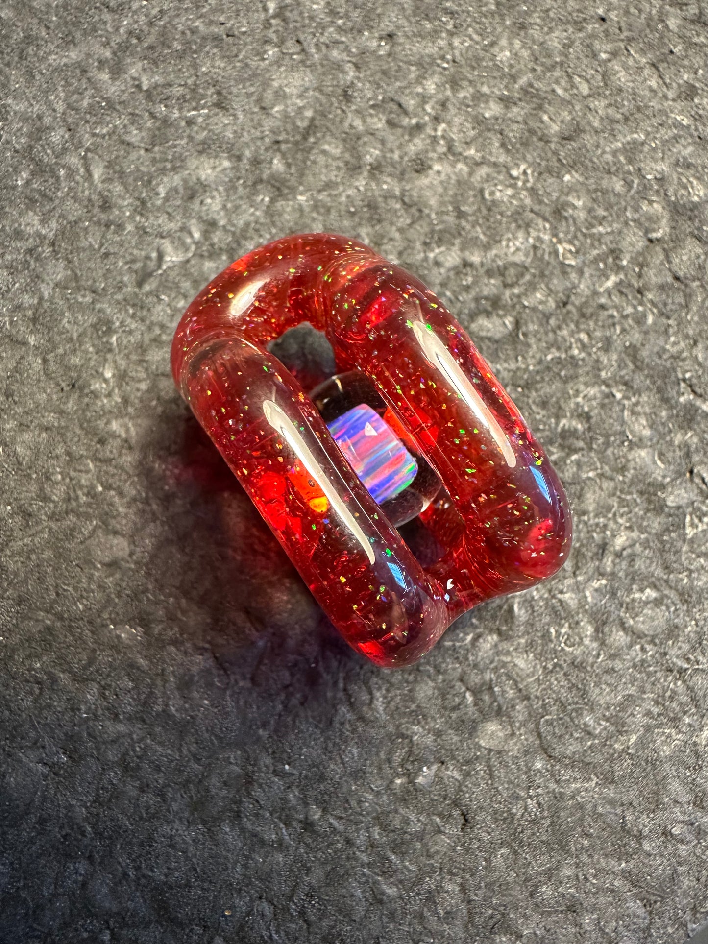 Crushed Opal over Dragon’s Blood Doublink™