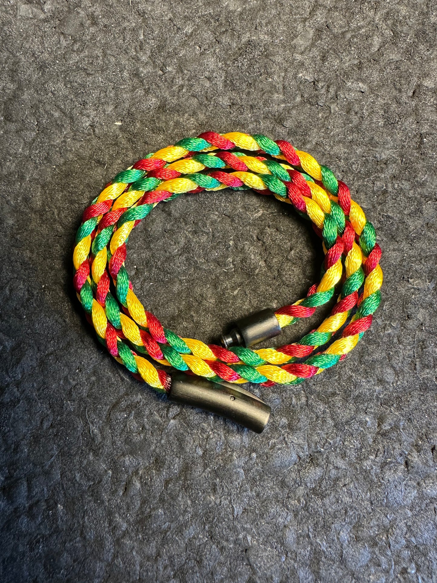 Rasta Braided Nylon 18” Necklace