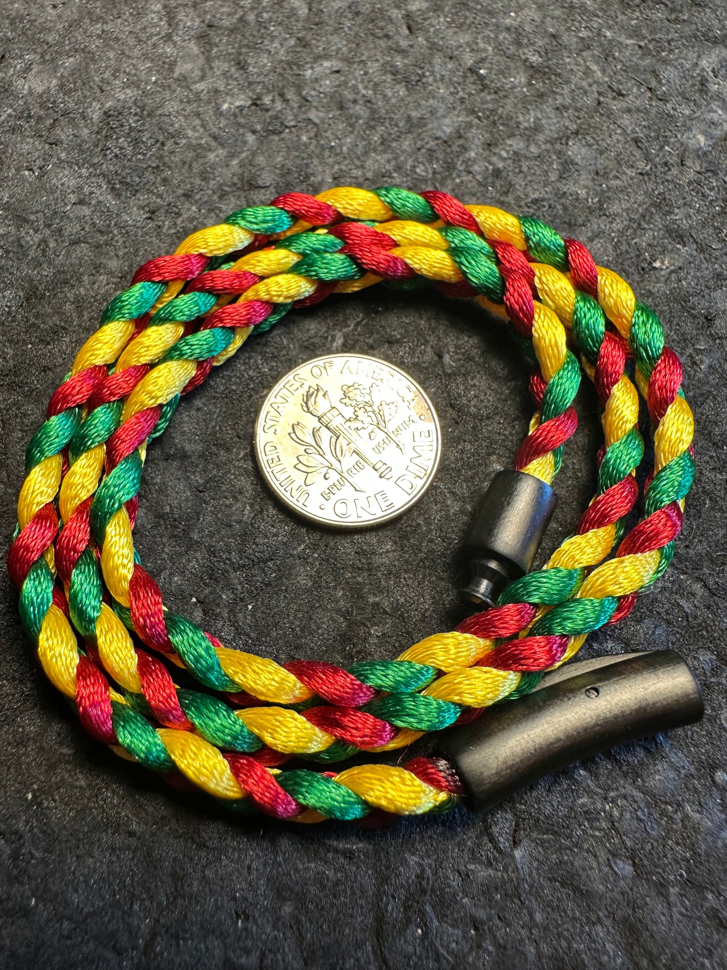 Rasta Braided Nylon 18” Necklace