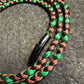 Green/Brown Braided Nylon 25” Necklace