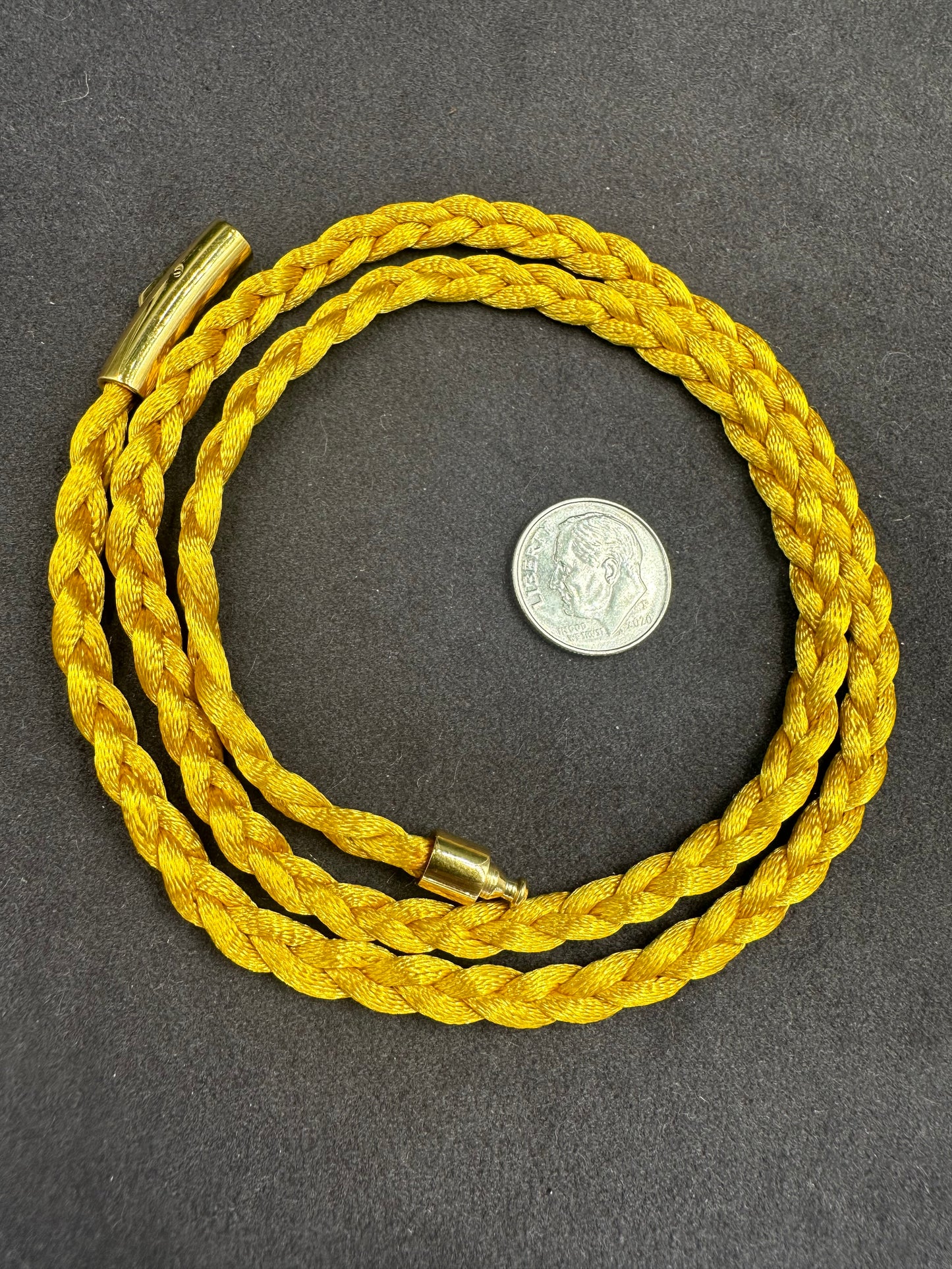 Golden Braided Nylon 23” Necklace