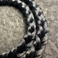 XL Black Braided Nylon Necklace 7mm