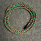 Green/Brown Braided Nylon 25” Necklace