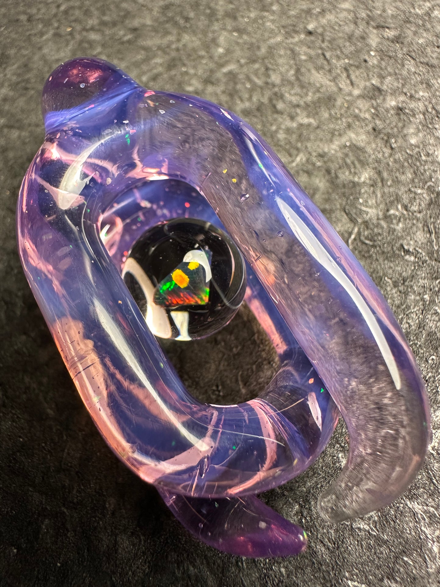 Crushed Opal over Stargazer Anomalink™ (Black Diamond Opal)