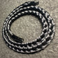 XL Black Braided Nylon Necklace 7mm