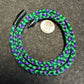 Royal Purple/Green Braided Nylon 24” Necklace