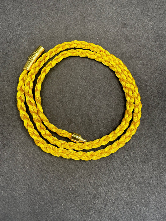 Golden Braided Nylon 23” Necklace