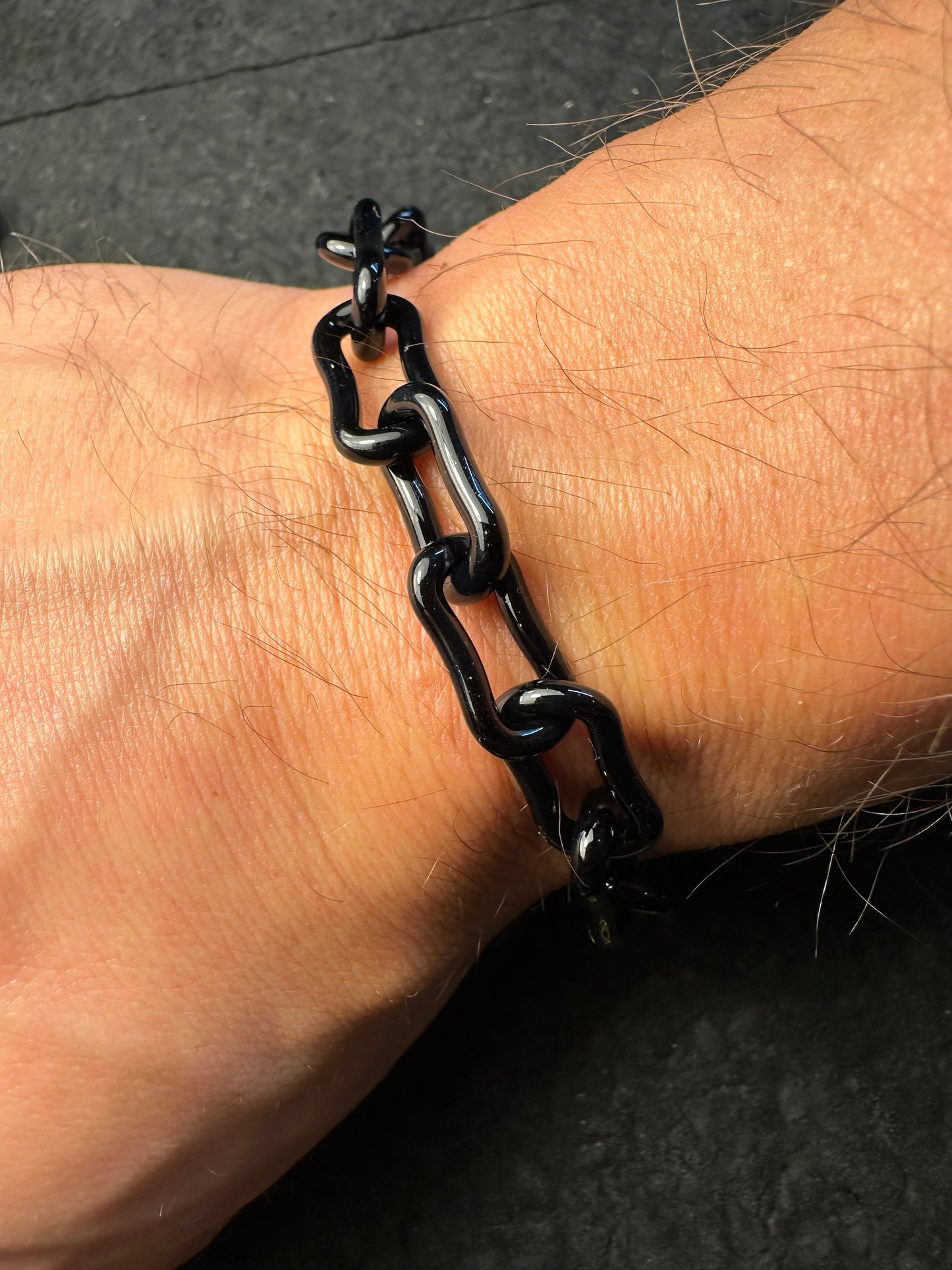 Galaxy Black 8.25” Chain Bracelet