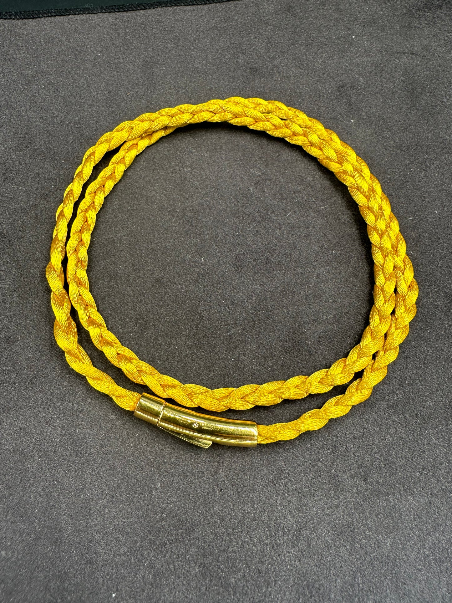 Golden Braided Nylon 23” Necklace