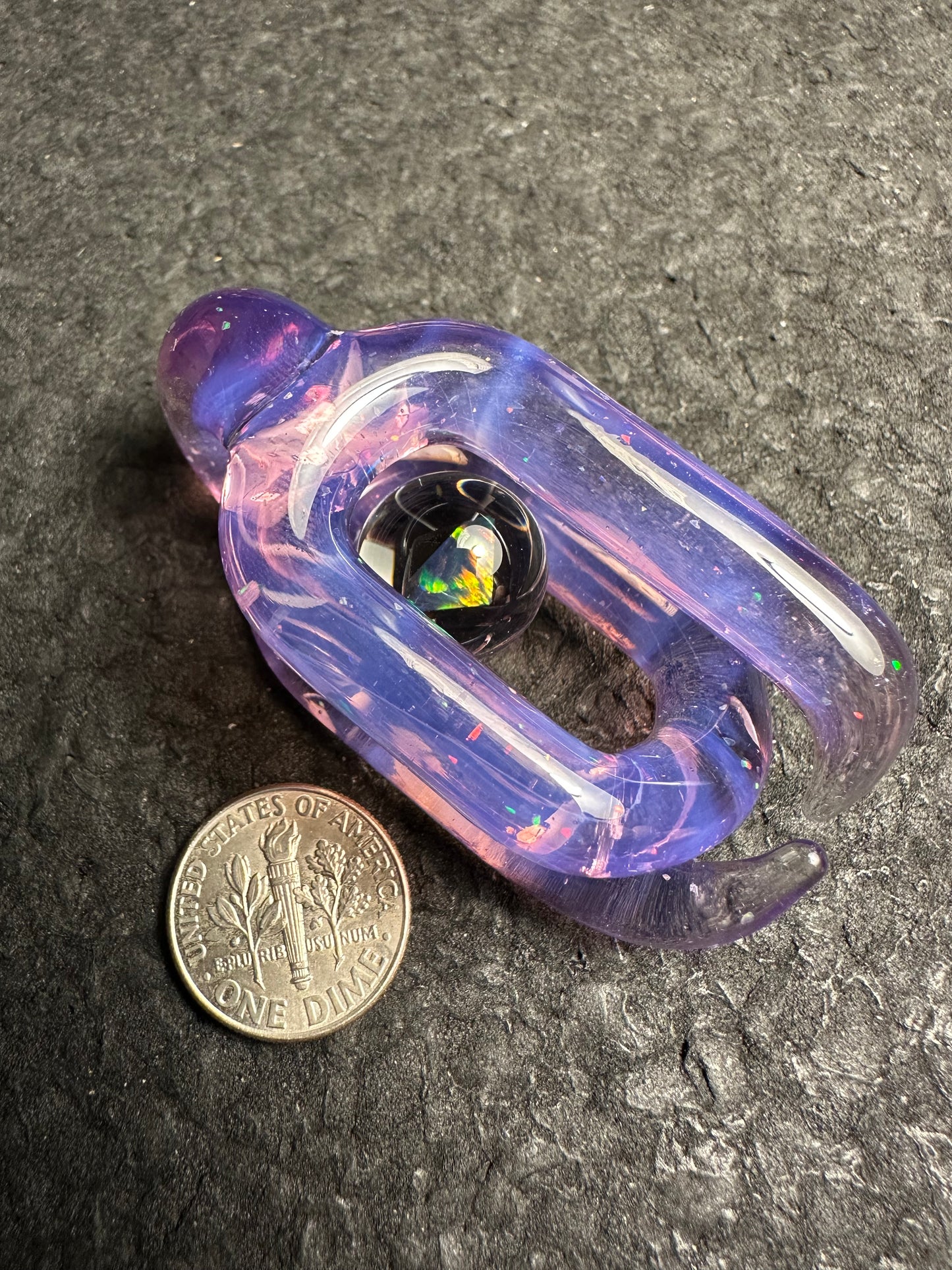 Crushed Opal over Stargazer Anomalink™ (Black Diamond Opal)