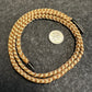 Beige Braided Nylon Necklace 26”