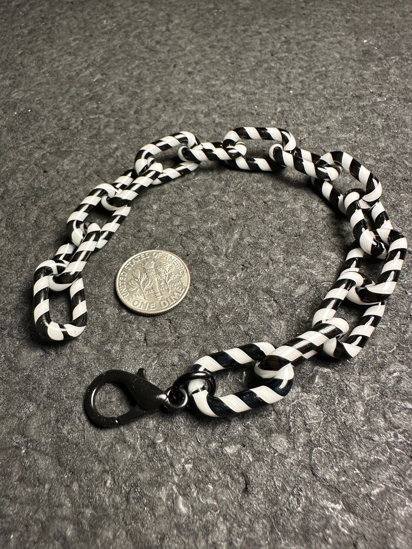 Black/White Cane Bracelet