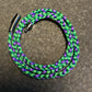 Royal Purple/Green Braided Nylon 24” Necklace