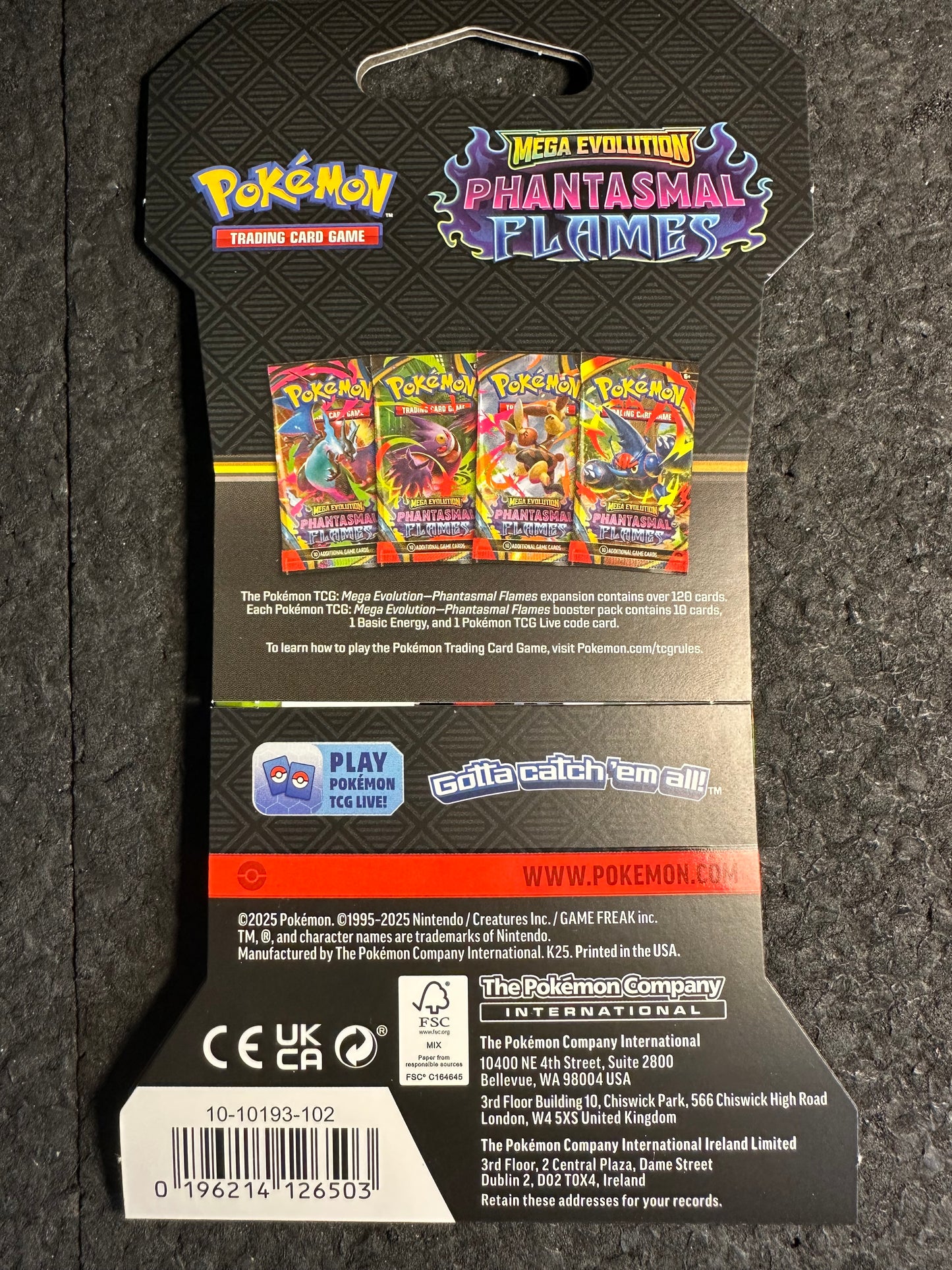 Pokemon Phantasmal Flames Booster Pack