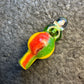 Crushed Opal over Rasta 25mm Pendant Cap