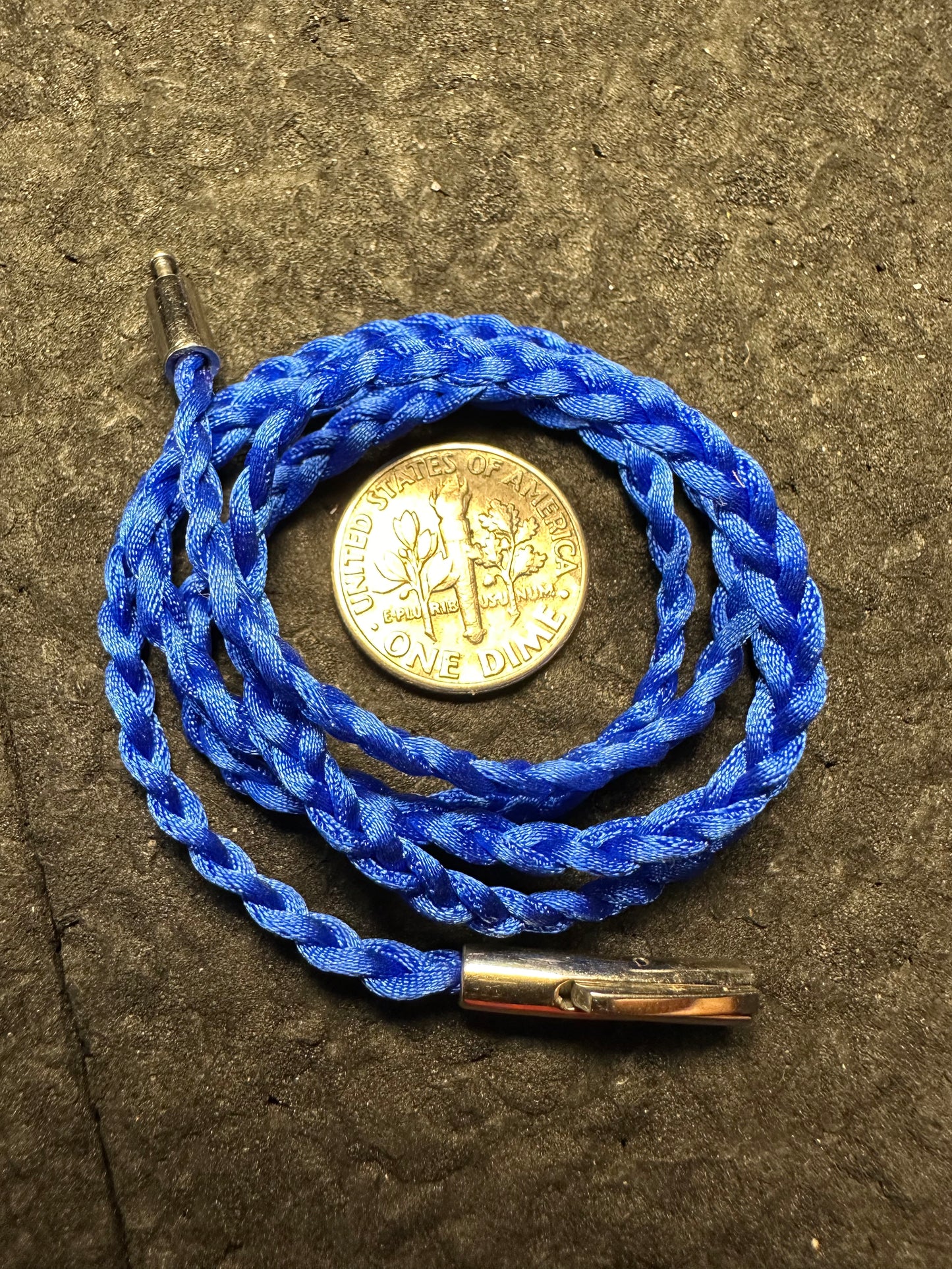 Mini Royal Blue Braided Nylon 22” Necklace