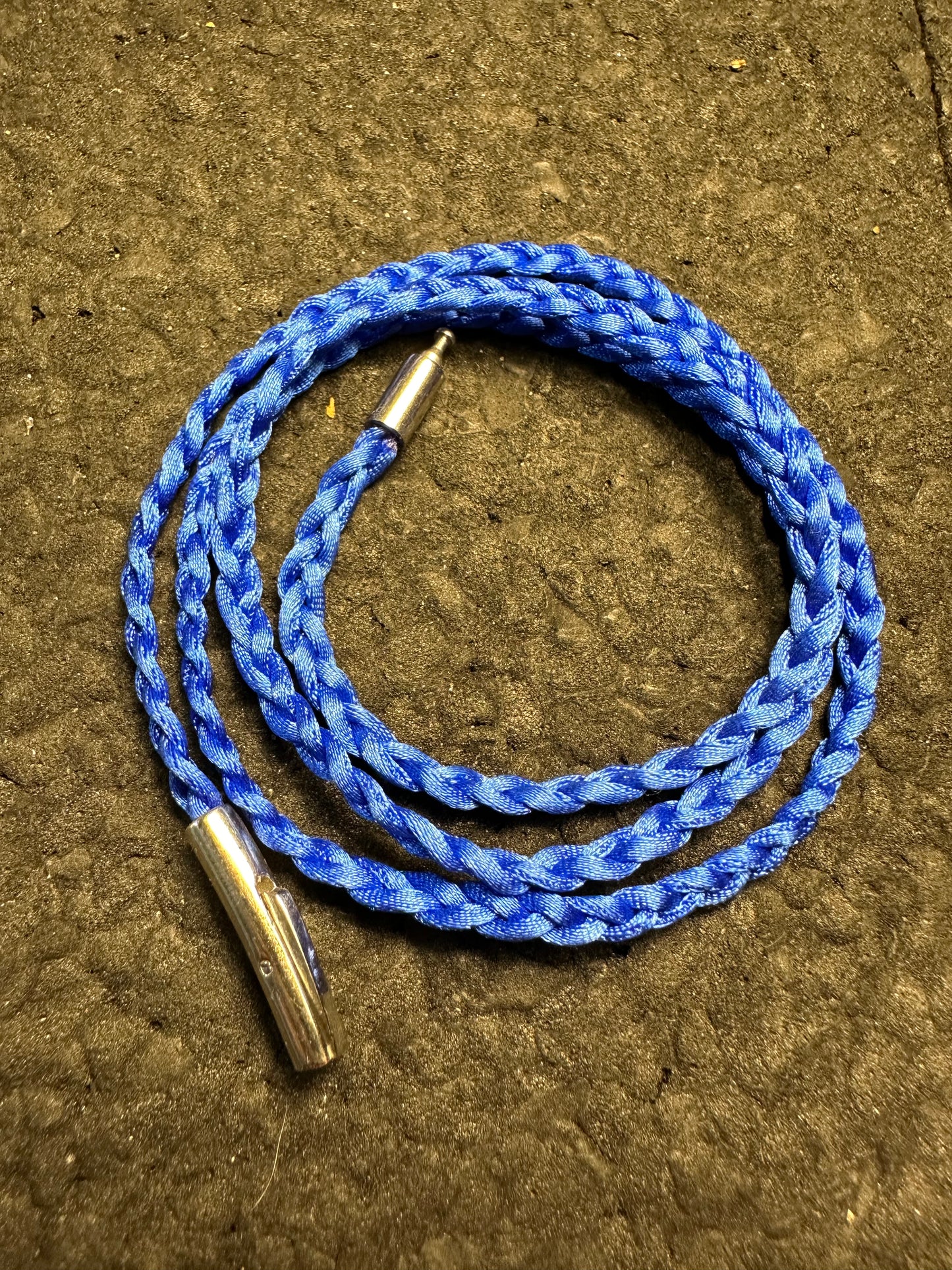 Mini Royal Blue Braided Nylon 22” Necklace