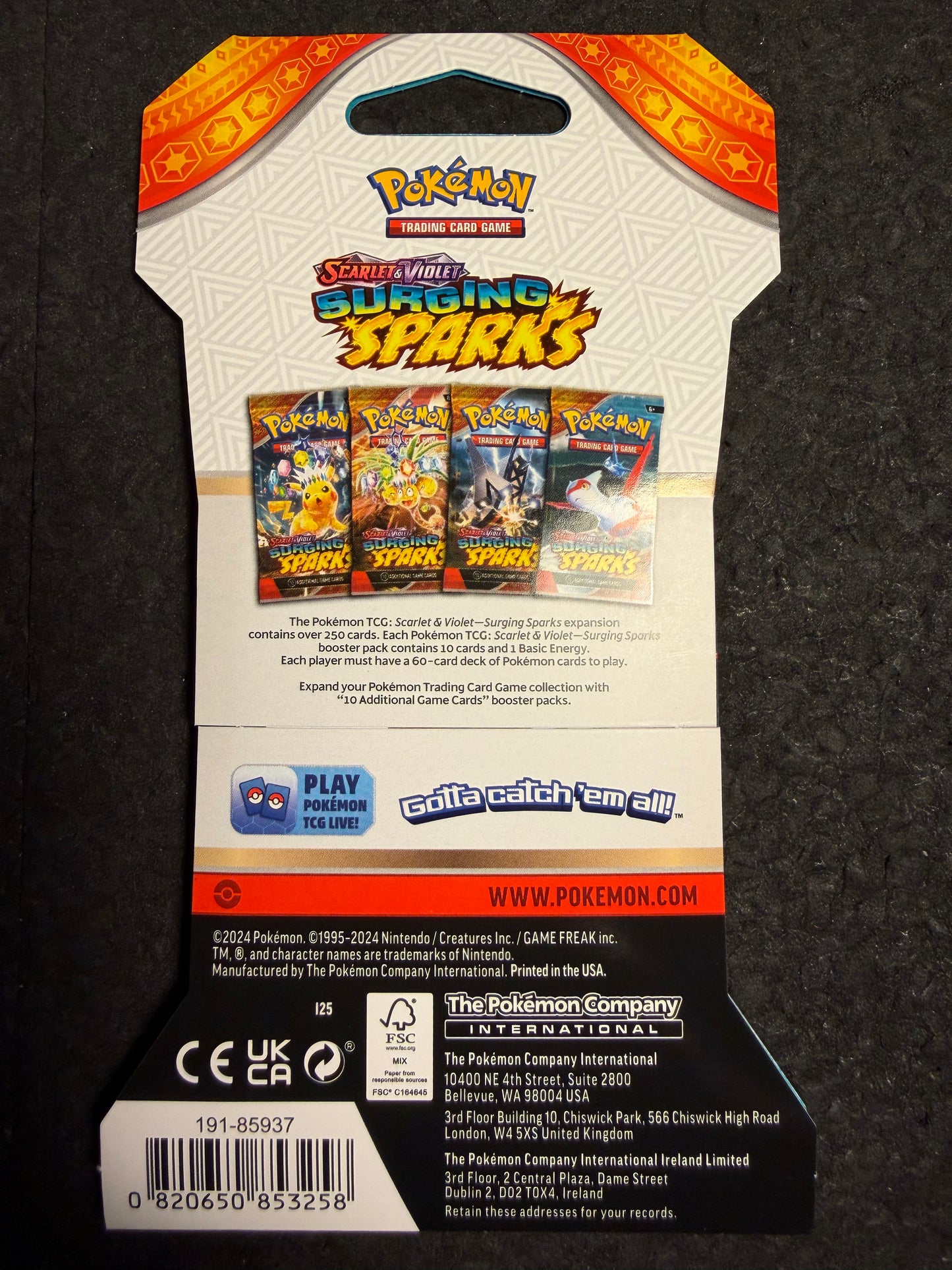 Pokemon Surging Sparks Booster Pack
