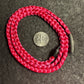 Collar de nailon trenzado color magenta de 23”