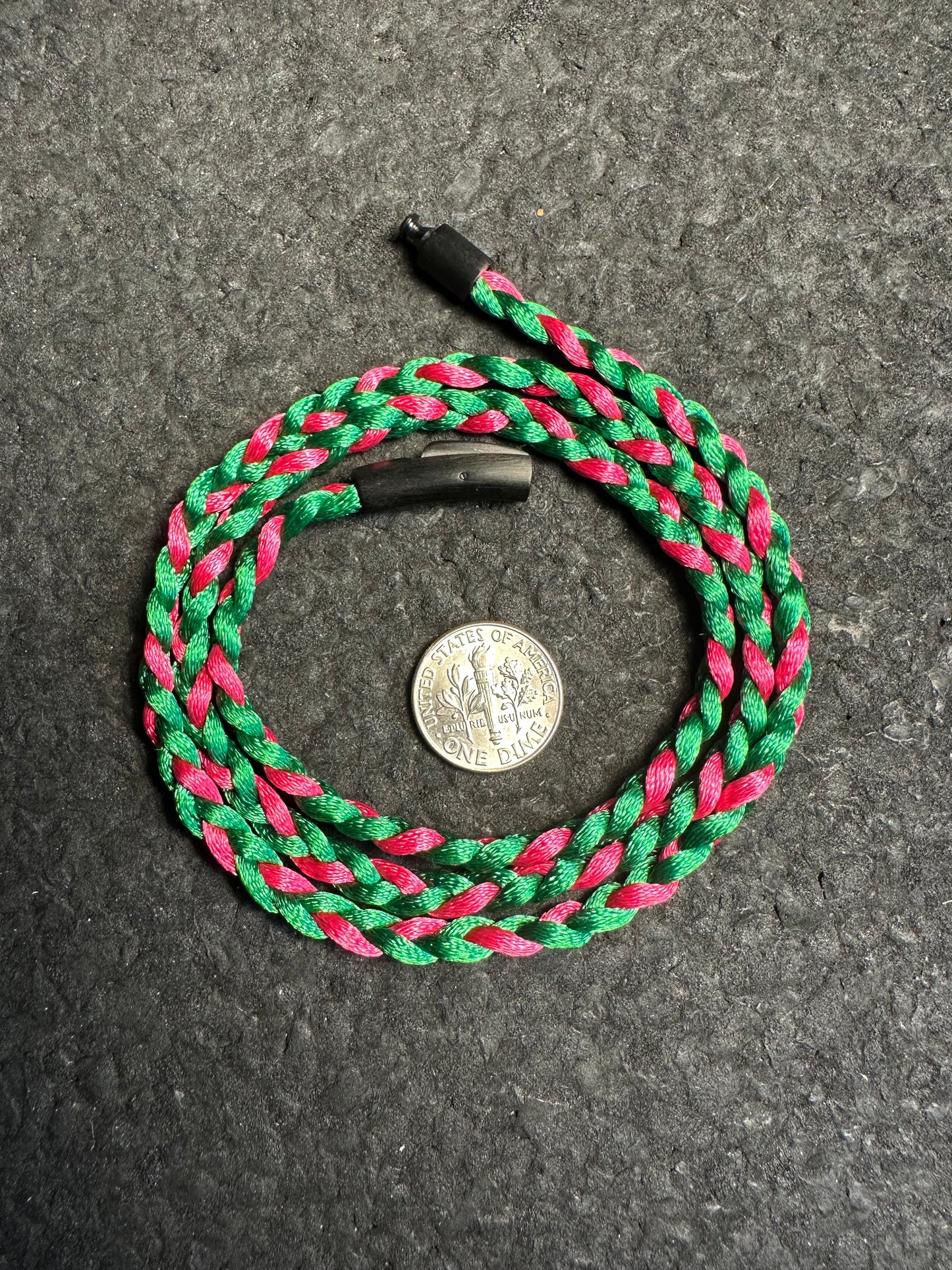 Watermelon Braided Nylon 24” Necklace