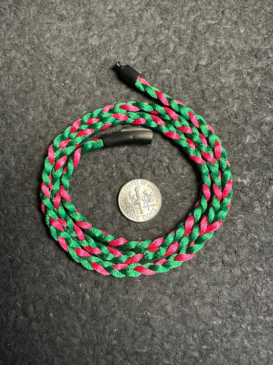 Watermelon Braided Nylon 24” Necklace