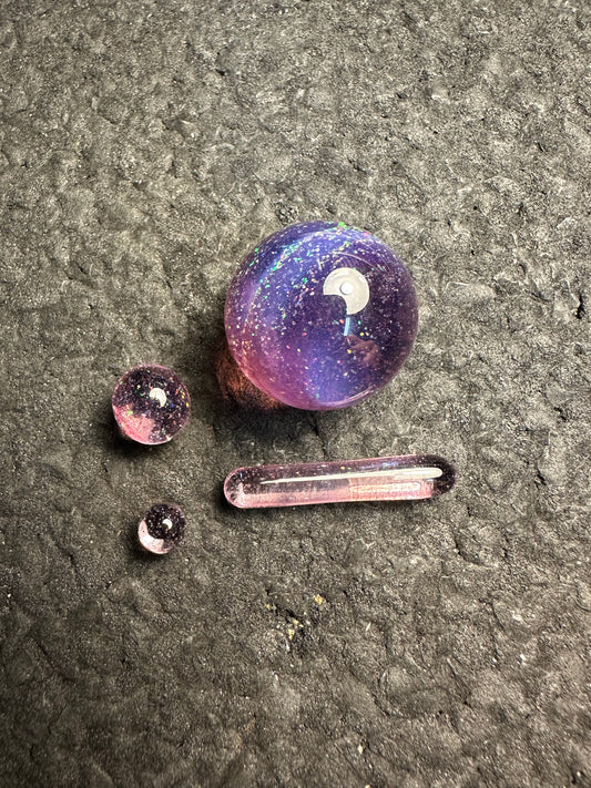 Crushed Opal over Gold Purple Slurper Set