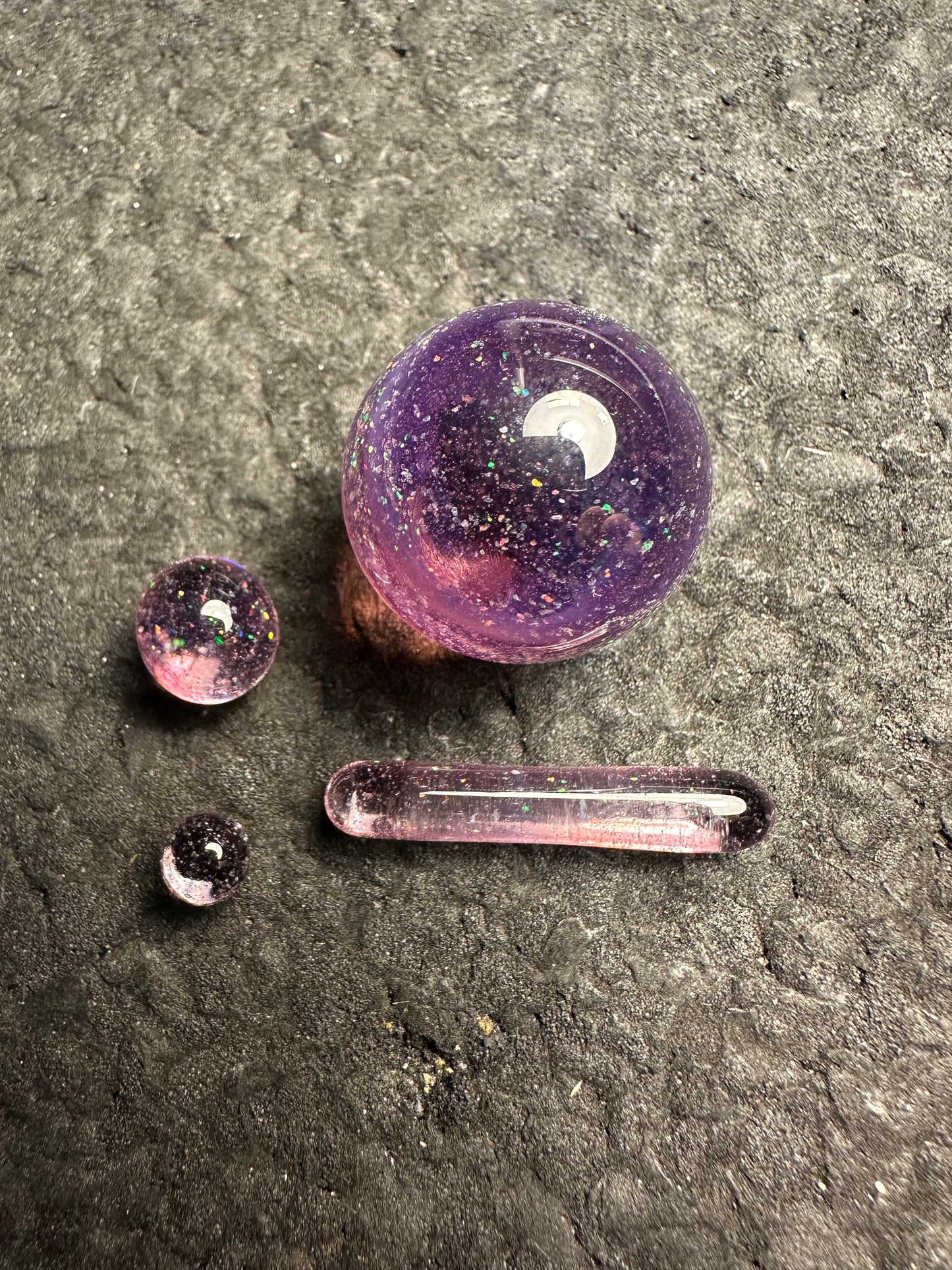 Crushed Opal over Gold Purple Slurper Set