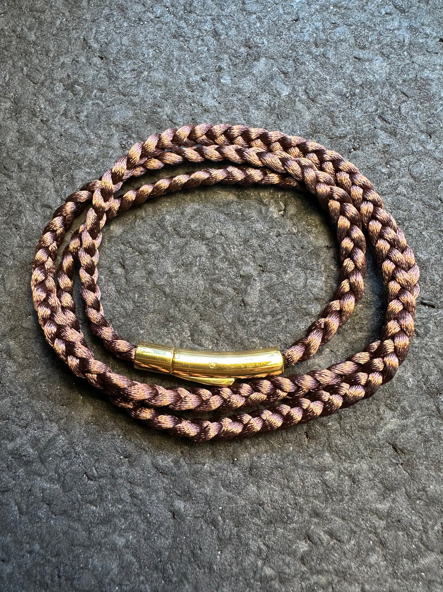 Brown Braided Nylon 24” Necklace