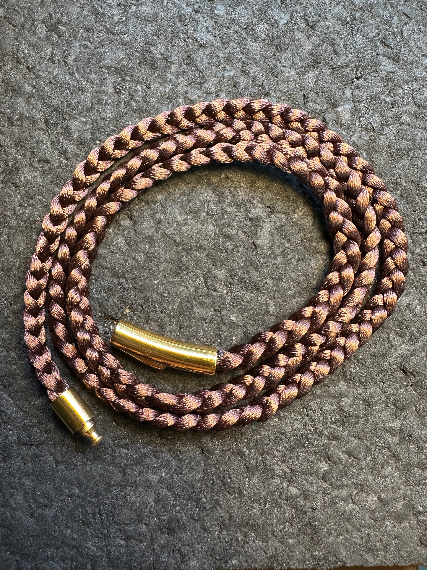 Brown Braided Nylon 24” Necklace