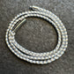 Silver Braided Nylon 24” Necklace