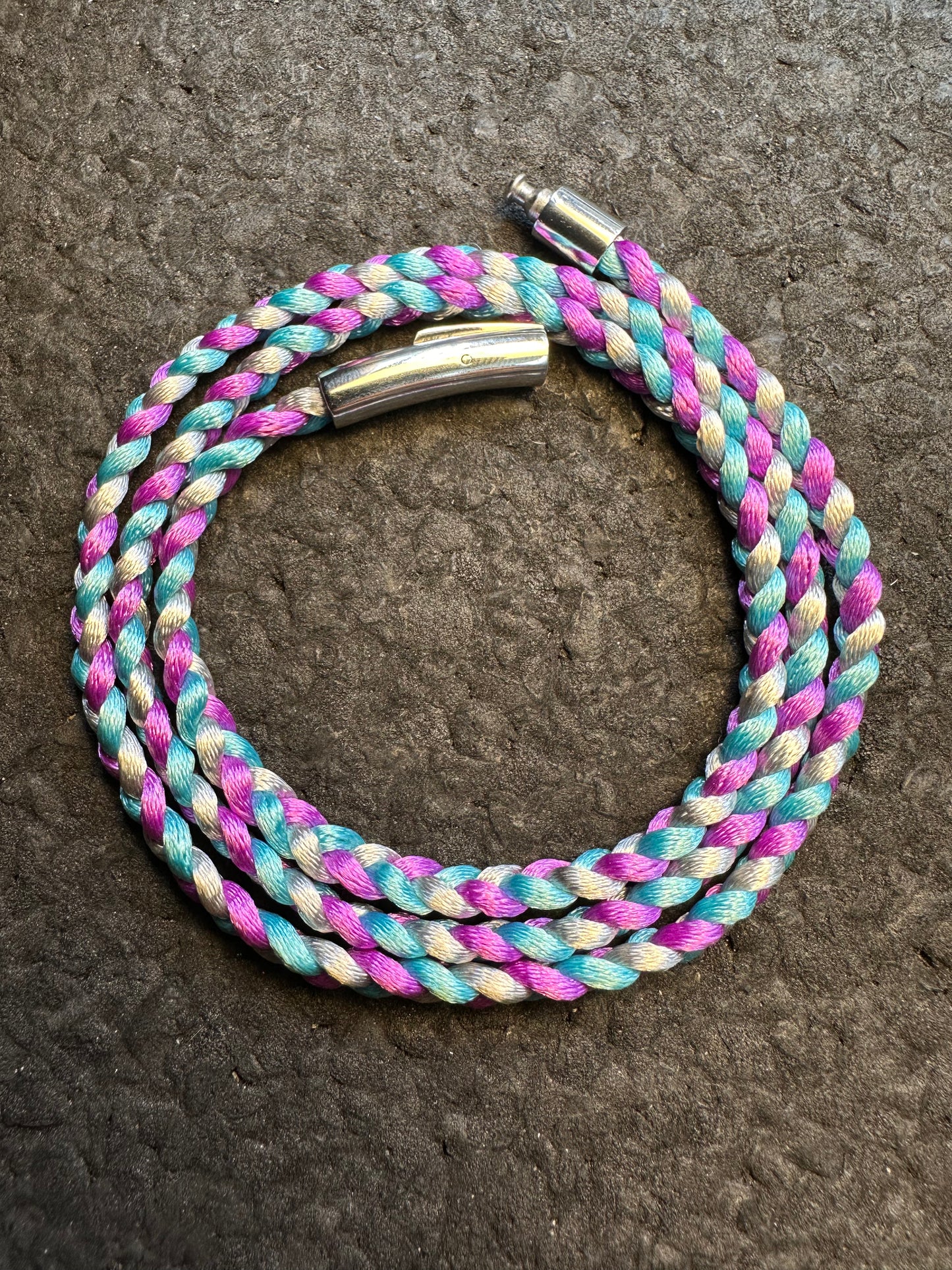 Cotton Candy Braided Nylon 24” Necklace