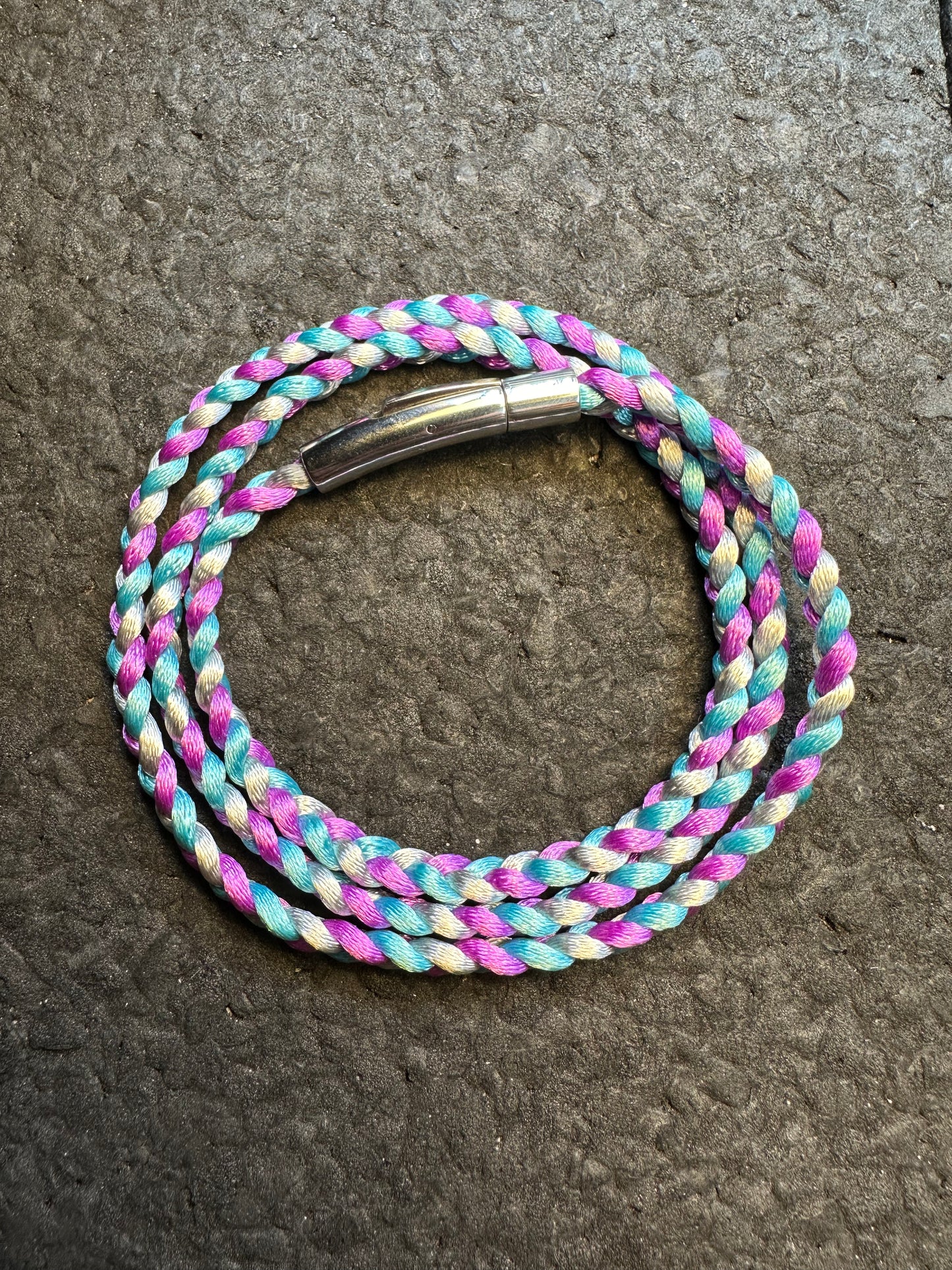 Cotton Candy Braided Nylon 24” Necklace