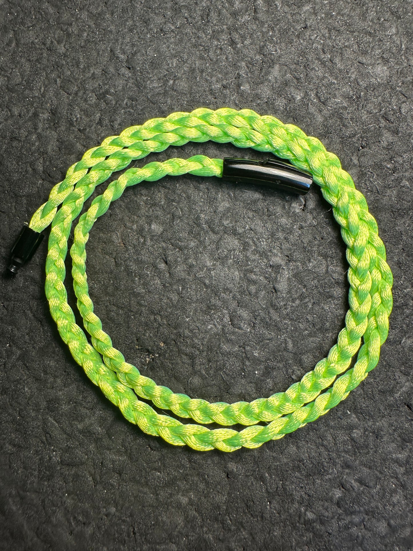 Lime Green Braided Nylon 24” Necklace