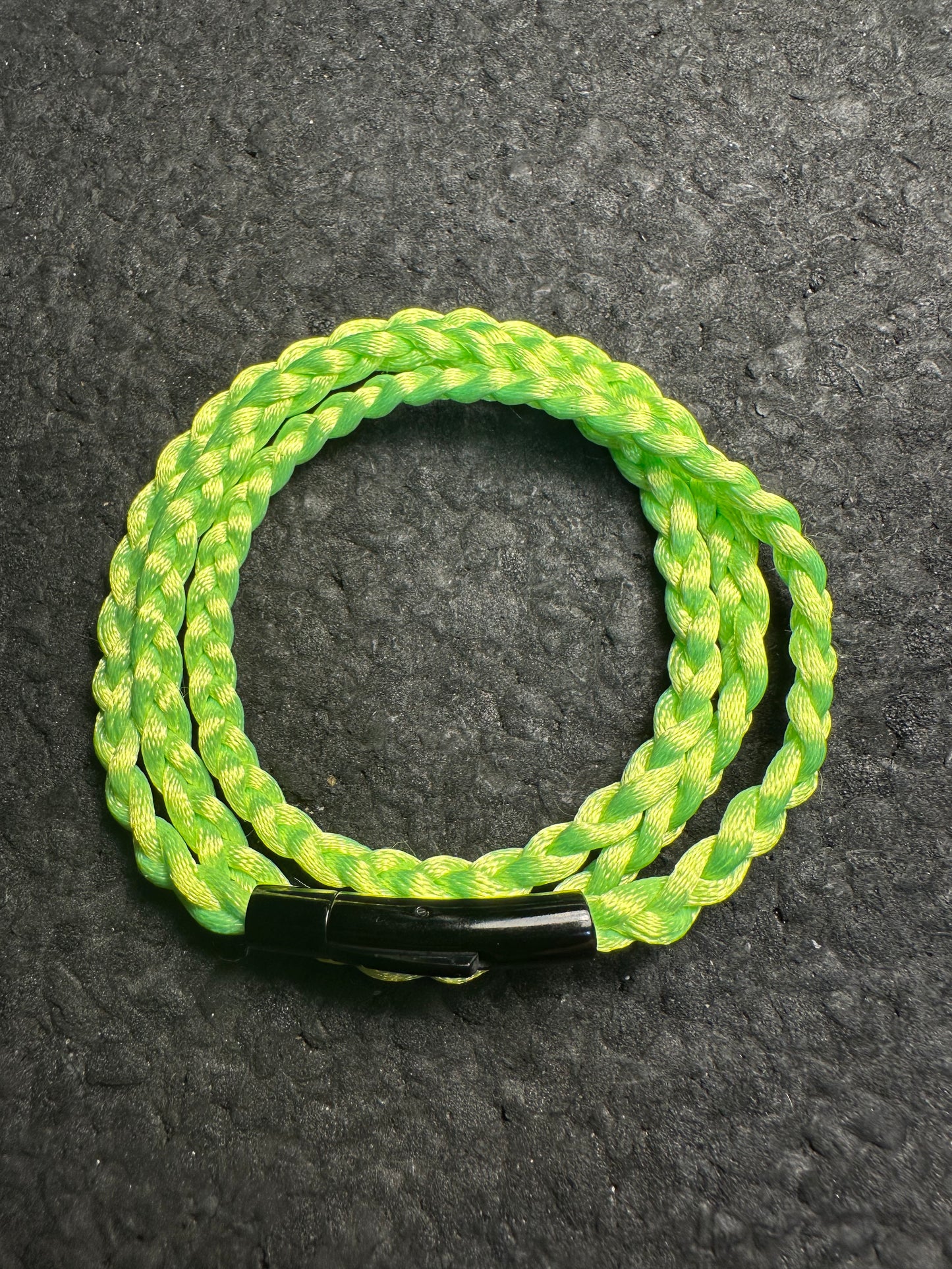 Lime Green Braided Nylon 24” Necklace