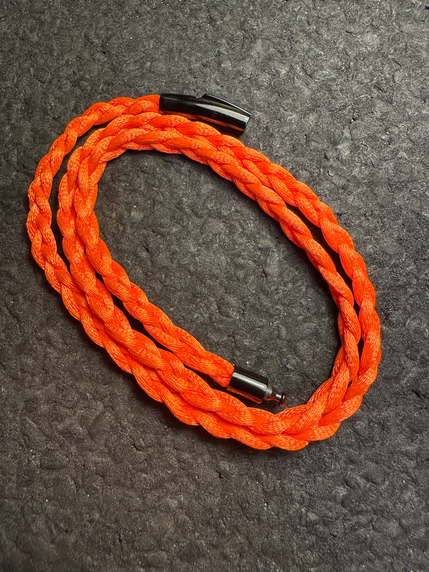 Orange Braided Nylon 24” Necklace