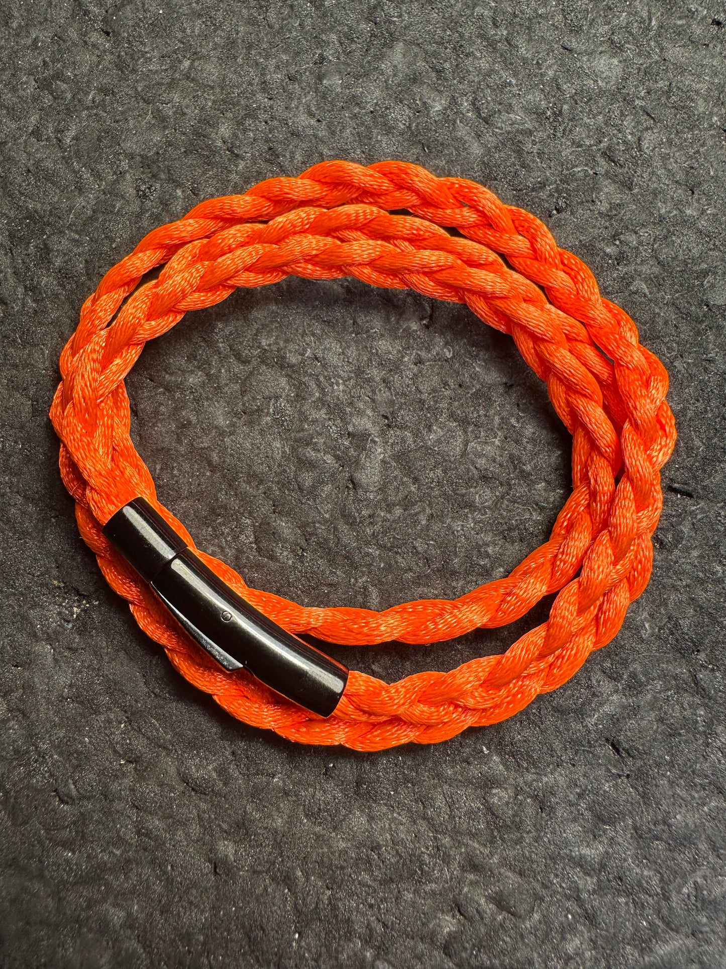 Orange Braided Nylon 24” Necklace