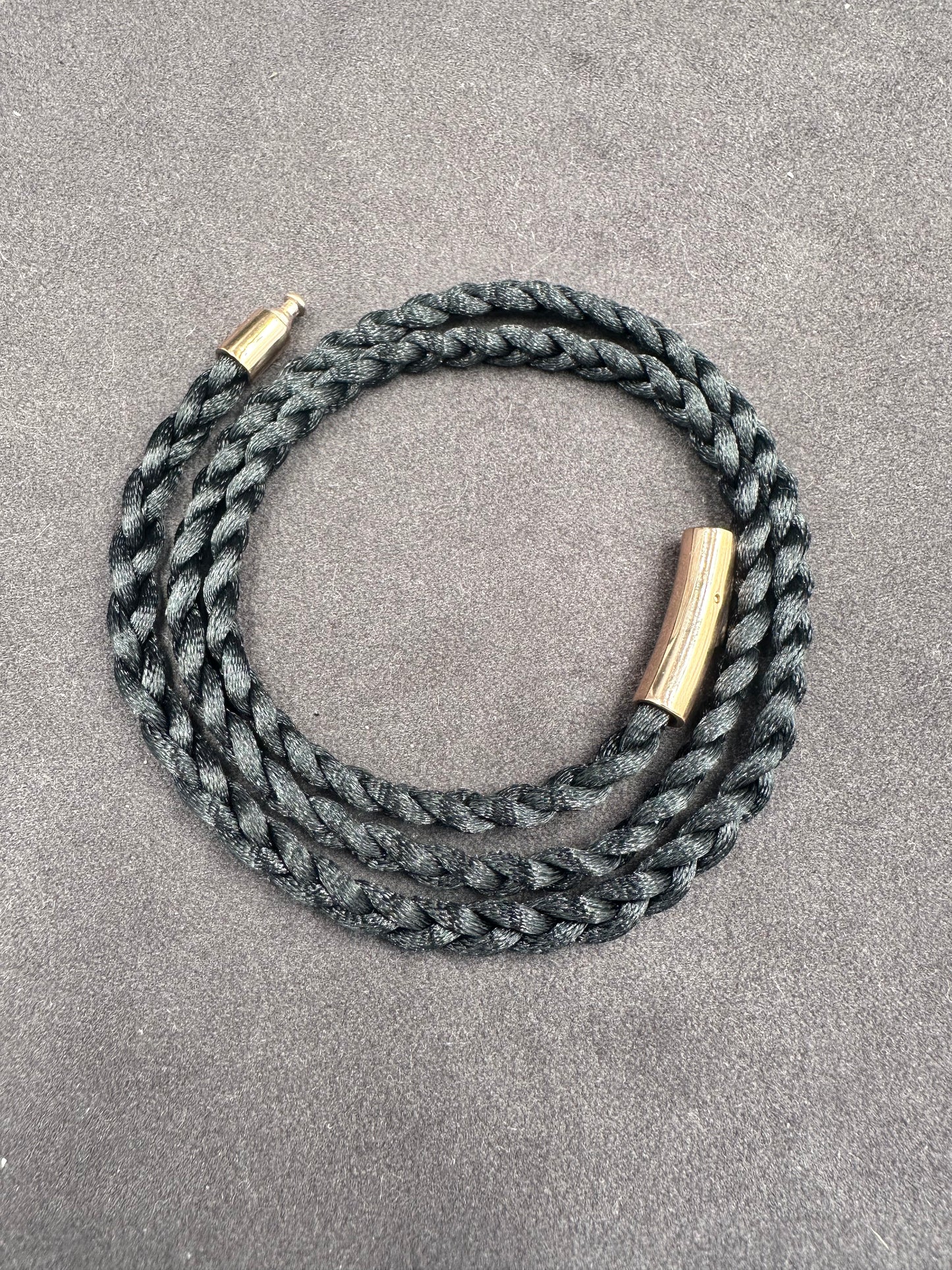 Black Braided Nylon Necklace 6mm