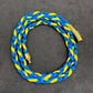 Blue/Yellow Braided Nylon 21” Necklace