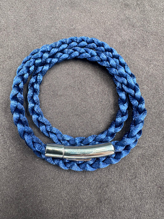 Navy Blue Braided Nylon 22” Necklace