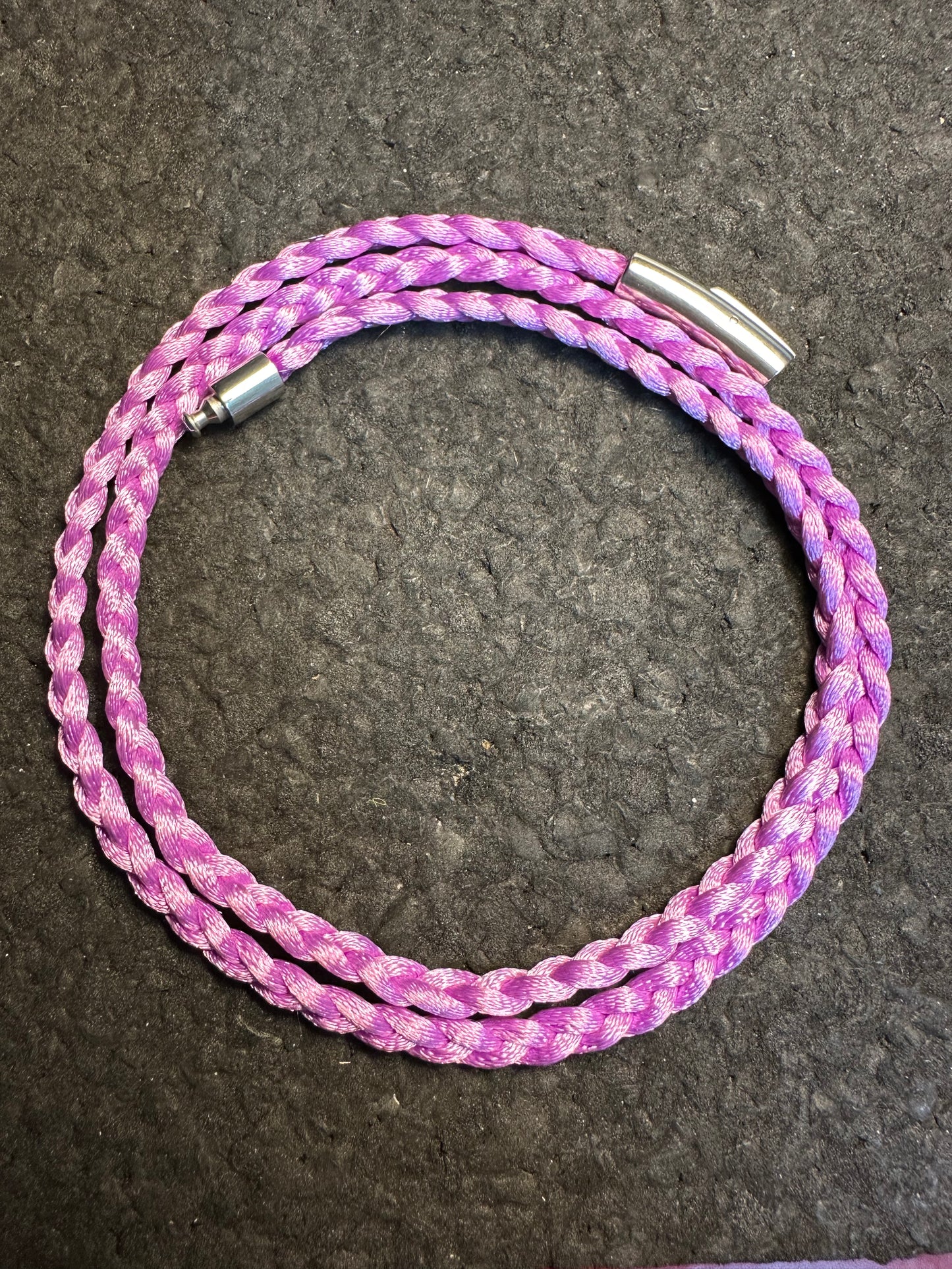 Light Purple Braided Nylon 25” Necklace