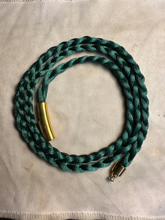 Dark Green Braided Nylon 24” Necklace