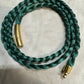 Dark Green Braided Nylon 24” Necklace