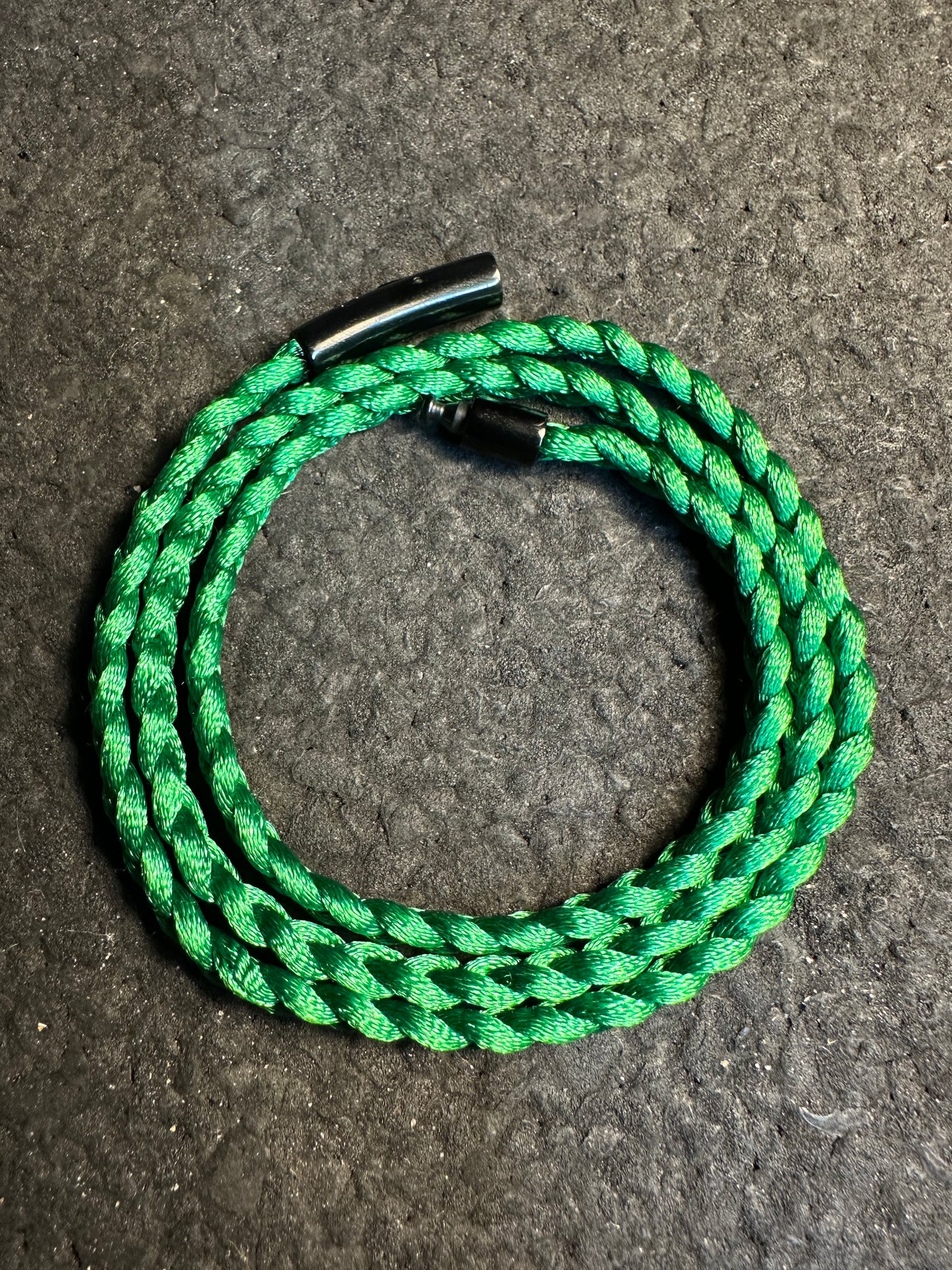 Green Braided Nylon 24” Necklace