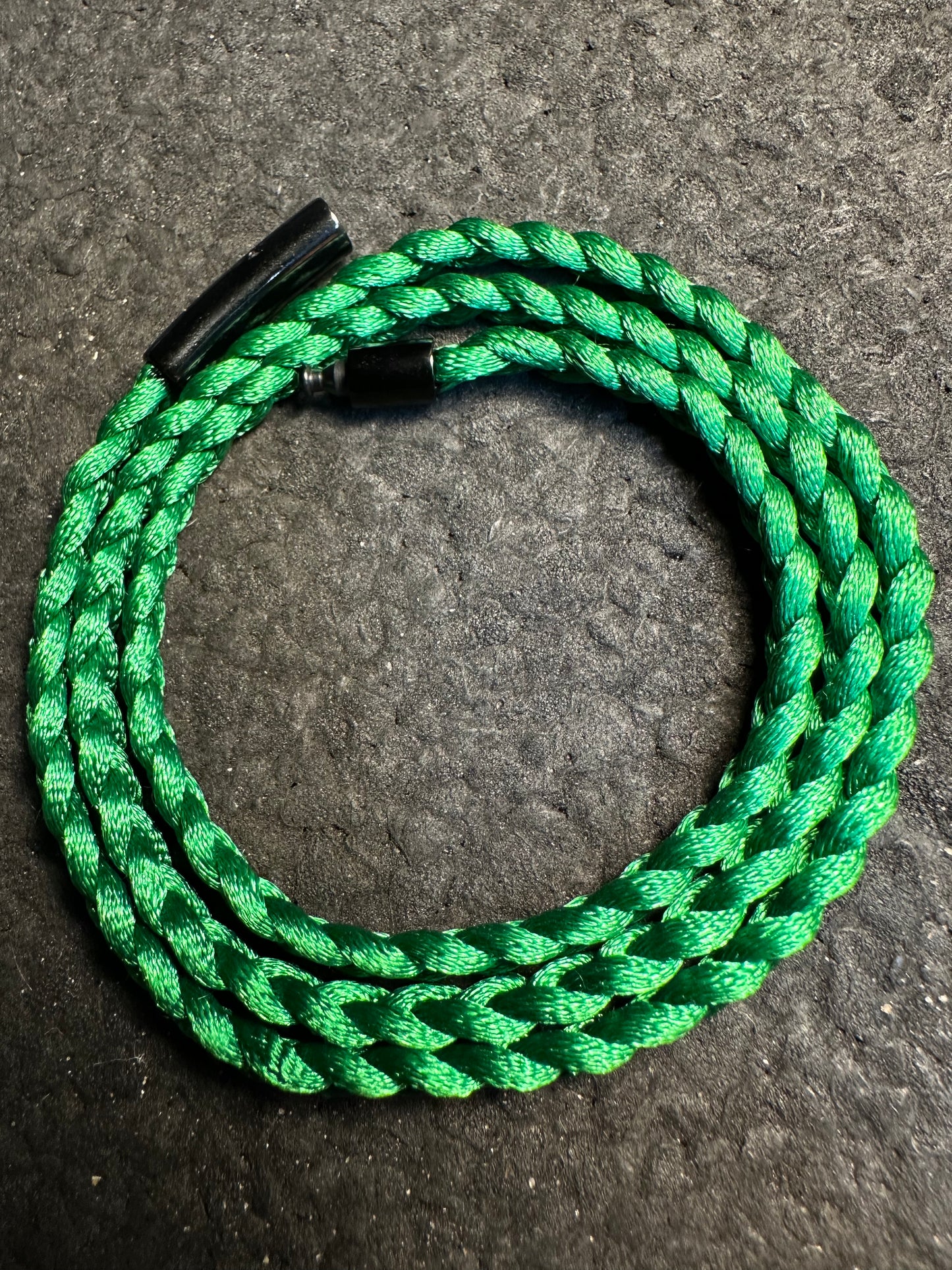 Green Braided Nylon 24” Necklace