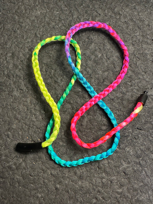 Rainbow Fade Braided Nylon 23” Necklace